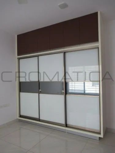 Cromatica White,brown 3 Door Wooden Wardrobe, For Home,hotel Within Triple Door Wardrobes (View 14 of 15)