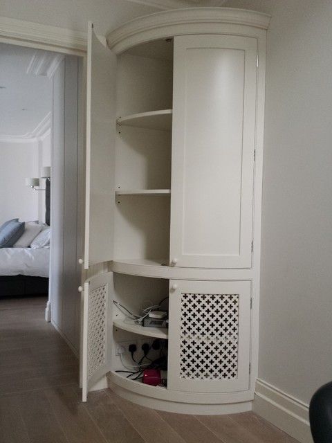 Curved Corner Cabinet – Traditional – Wardrobe – London  Ldn Furniture  | Houzz Uk Regarding Curved Corner Wardrobes Doors (Photo 10 of 15)