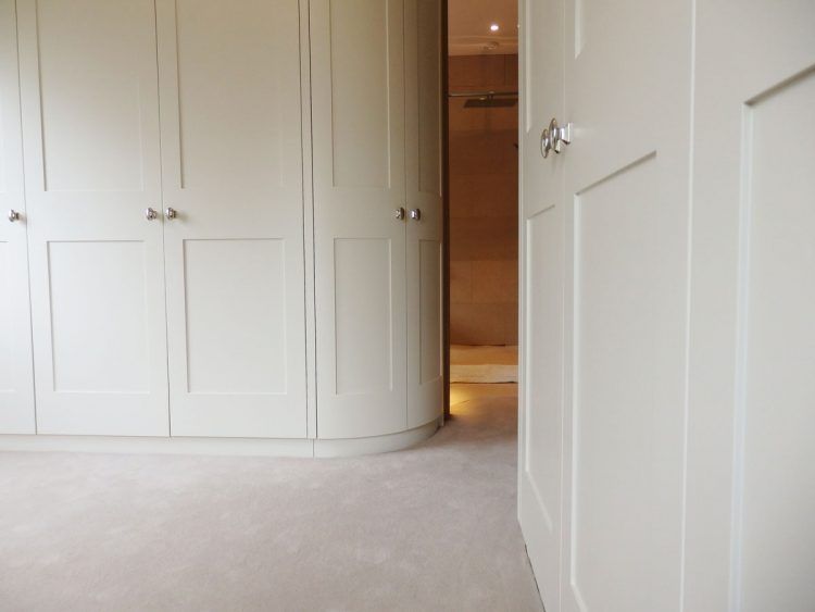 Curved Walk In Dressing Room And Bedside Dressers Inside Curved Wardrobes Doors (Photo 14 of 15)