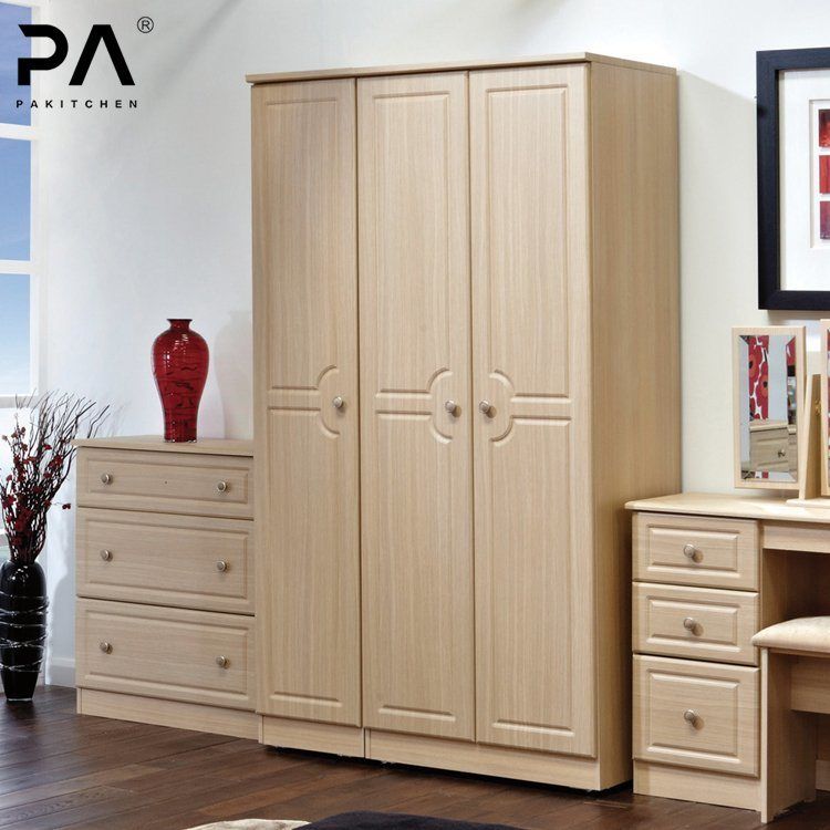 Custom Cheap Wooden Wardrobe 3 Door Bedroom Armoire Wardrobe Design With  Sliding Door – China Wardrobe And Closet Intended For Cheap Wood Wardrobes (Photo 5 of 15)