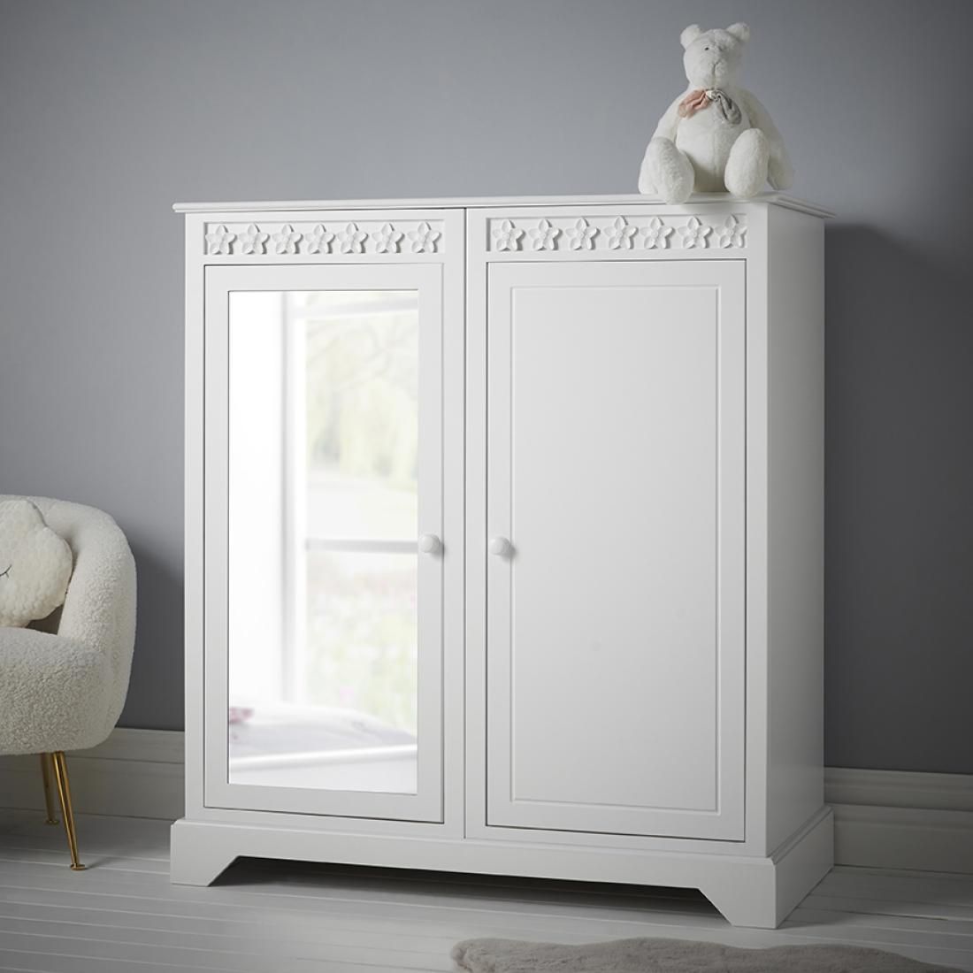 Daisy Brambles Mirrored All Hanging Mini Wardrobe | Luxury Childrens  Furniture Within Small Tallboy Wardrobes (View 8 of 15)