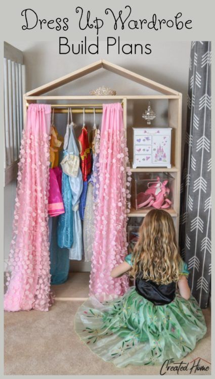 Diy House Shaped Dress Up Wardrobe – The Created Home With Kids Dress Up Wardrobes Closet (View 14 of 15)