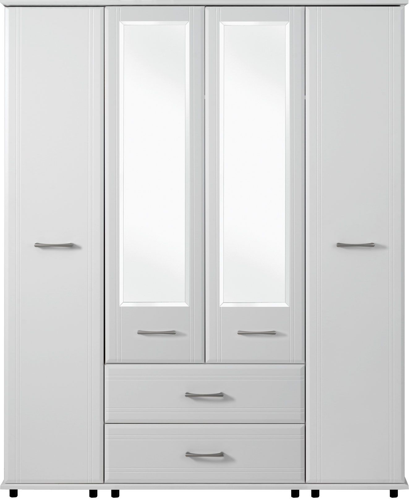 Dorchester 4 Door Wardrobe 2 Mirrors 2 Drawers – Crendon Beds & Furniture With 4 Door Wardrobes With Mirror And Drawers (Photo 11 of 15)