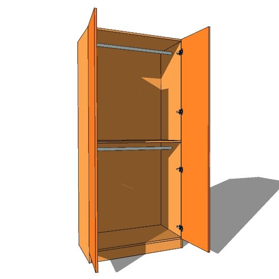 Double Door Wardrobe Double Hanging – 600mm Deep (618mm Inc Doors) – 2260mm  High | Supply Only Bedrooms Pertaining To Cheap Double Wardrobes (Photo 12 of 15)