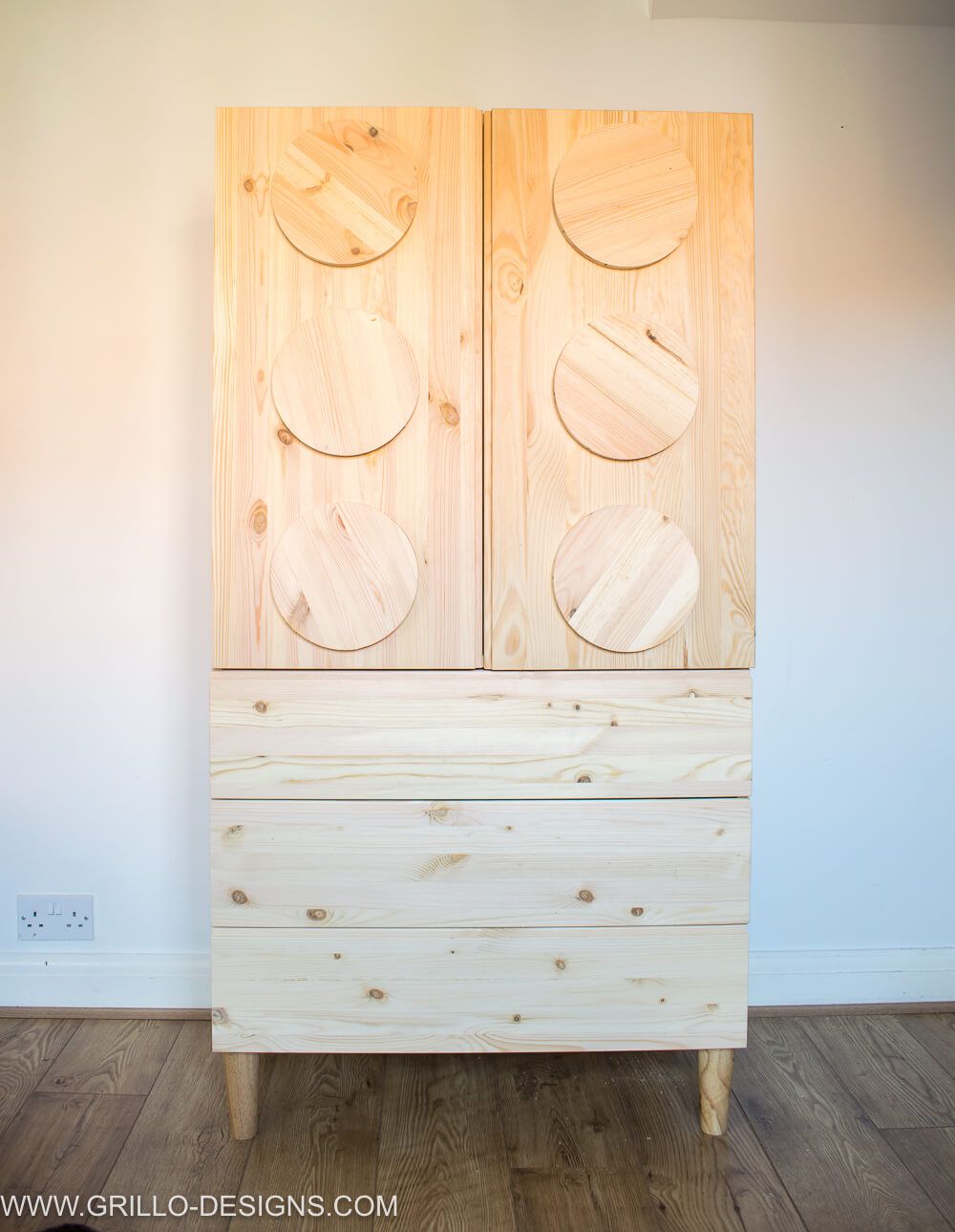 Easy Furniture Hack: How To Make A Lego Inspired Wardrobe • Grillo Designs In Kids Pine Wardrobes (Photo 7 of 15)