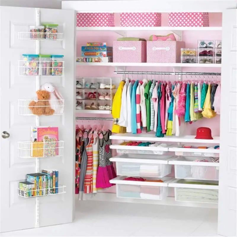 Elfa Storage And Shelving In The Childrens Rooms. For Childrens Wardrobes With Drawers And Shelves (Photo 8 of 15)
