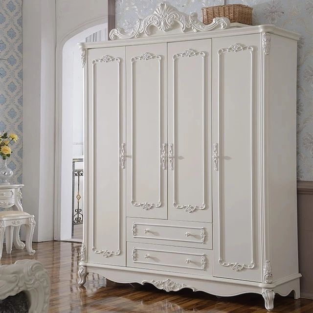 European Style French Five Door Four Door Three Door Ivory White Wardrobe –  Wardrobes – Aliexpress In Cheap French Style Wardrobes (View 3 of 15)