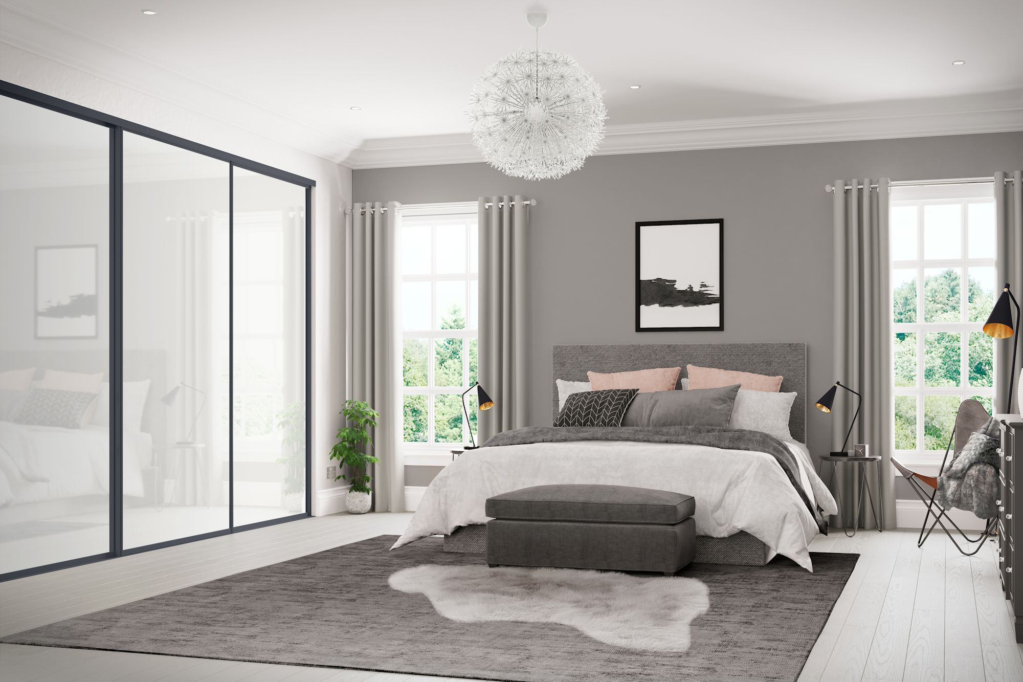 Fitted Bedroom Furniture | Sliding Wardrobe Doors Intended For Silver Wardrobes (View 8 of 15)