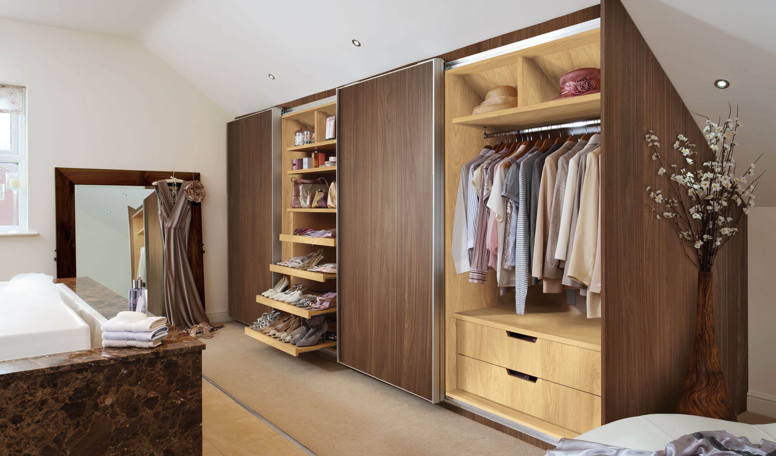 Fitted Sliding Wardrobe Doors | Fitted Wardrobes | Neville Johnson For Dark Wood Wardrobes With Sliding Doors (Photo 15 of 15)