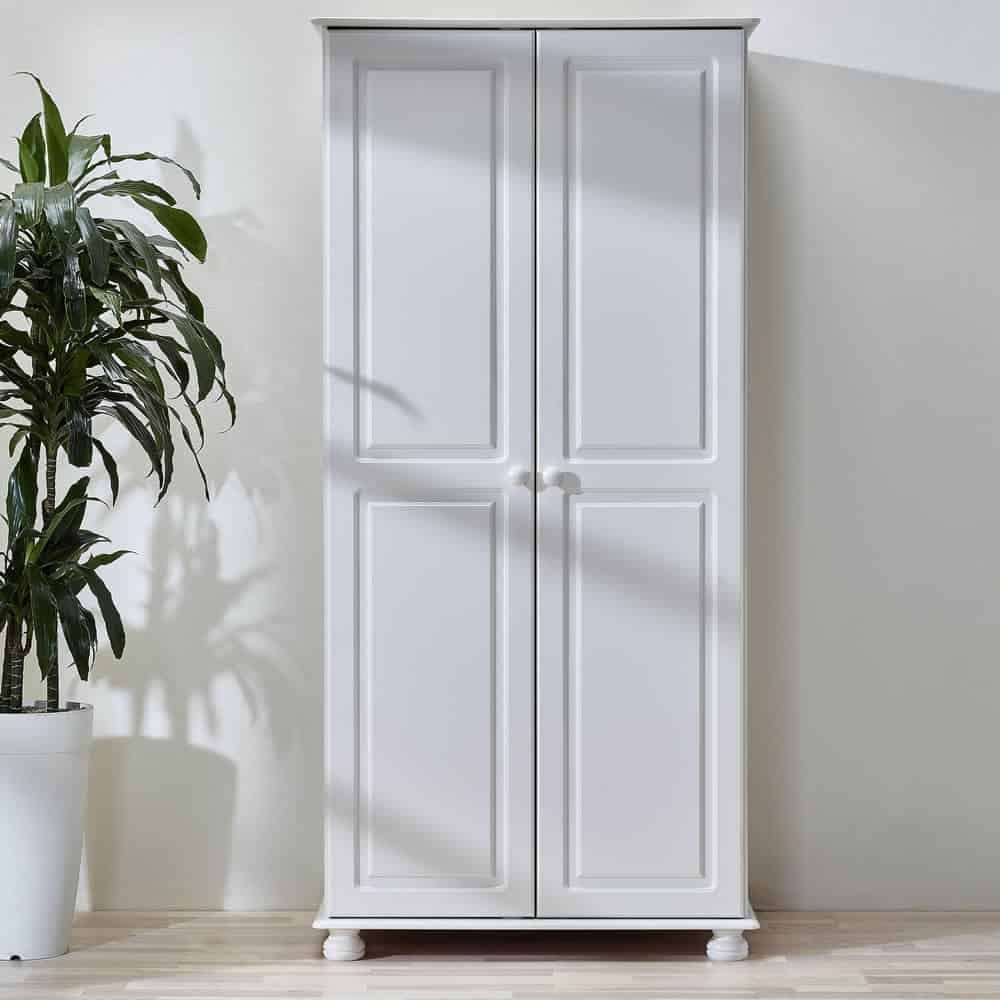 Furniture To Go Richmond 2 Door Wardrobe Off White Mdf | The Home & Office  Stores Regarding Single White Wardrobes (View 7 of 7)