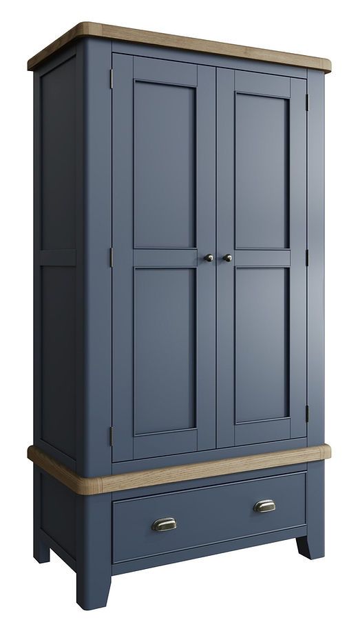 Hampshire Dark Blue 2 Door Wardrobe With Hampshire Wardrobes (View 9 of 15)