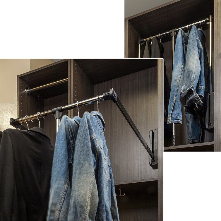 Hardware Resources 48" W Polished Chrome Clothes Rack & Reviews | Wayfair With Chrome Garment Wardrobes (Photo 5 of 15)