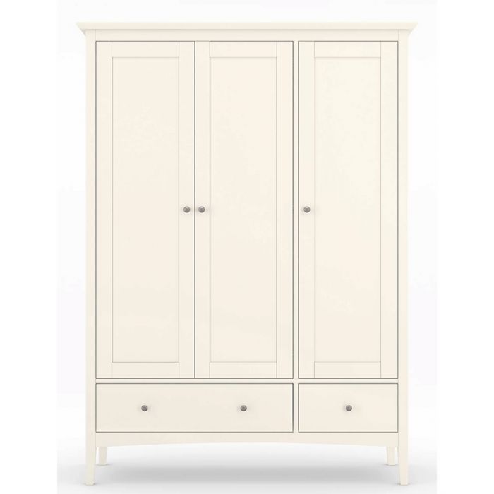 Hastings Ivory Triple Wardrobe Pertaining To Ivory Wardrobes (View 7 of 15)