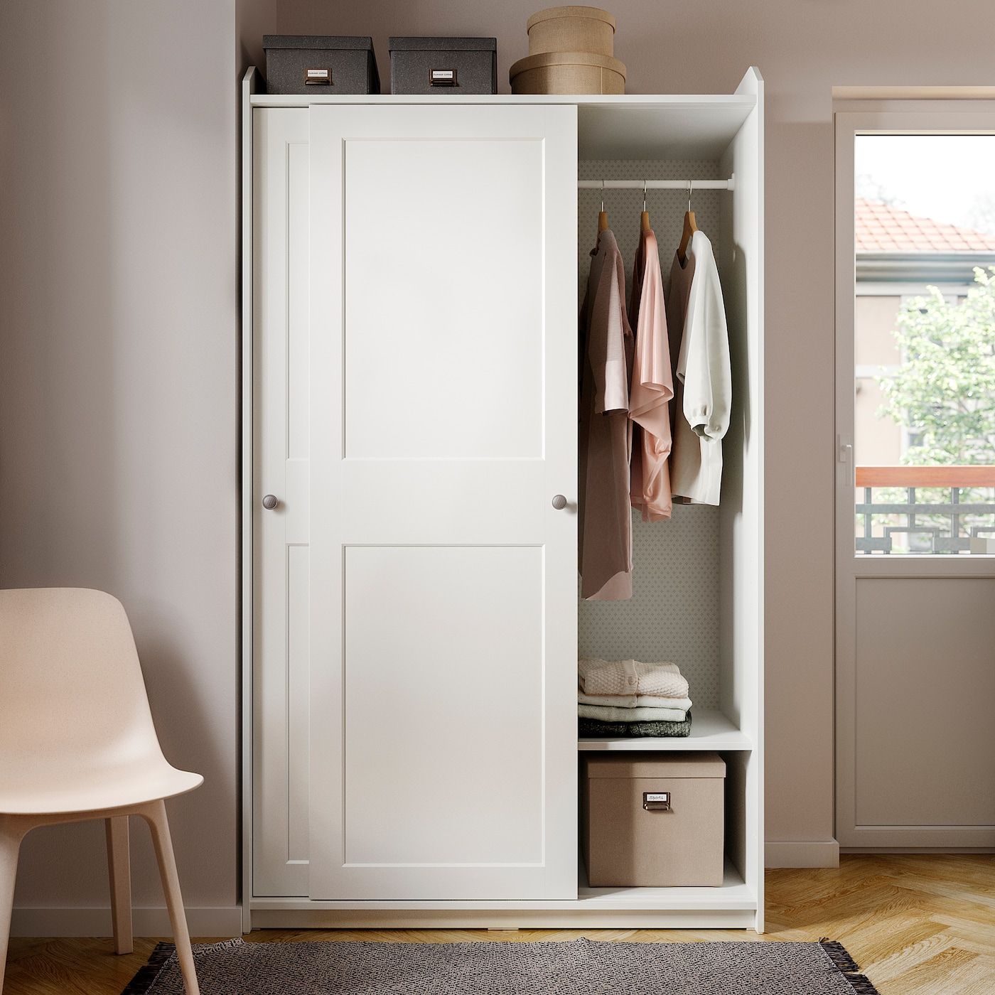 Hauga Shelf, White, 221/4" – Ikea Pertaining To Wardrobes With 4 Shelves (Photo 15 of 15)