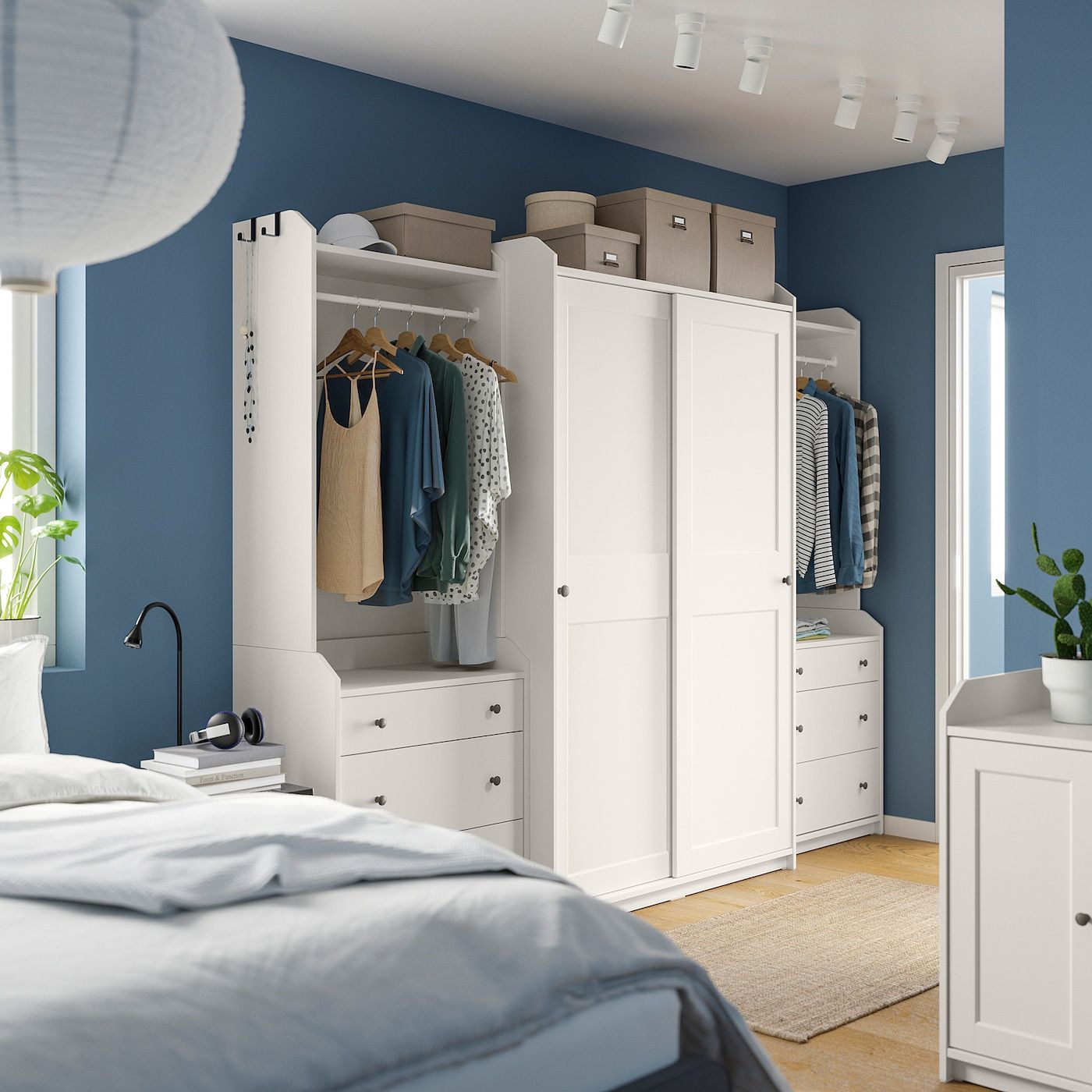 Hauga Wardrobe Combination, White, 1015/8x215/8x783/8" – Ikea With Wardrobes And Chest Of Drawers Combined (Photo 5 of 15)