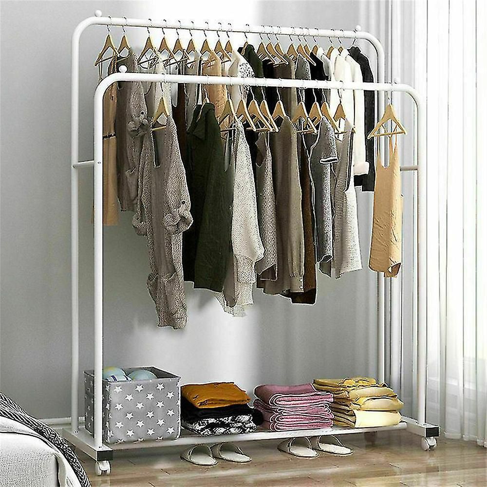 Heavy Duty Double Clothes Rail Rack Garment Hanging Display Stand | Fruugo  It For Double Clothes Rail Wardrobes (Photo 1 of 15)
