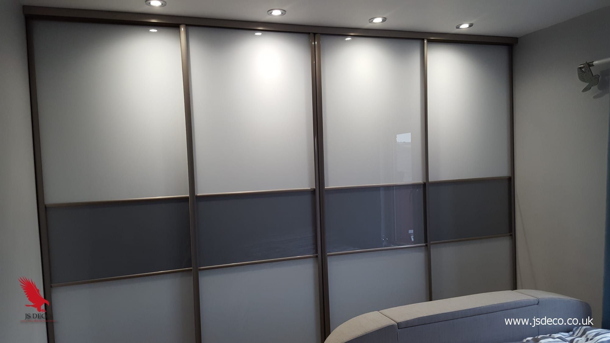 High Gloss Fitted Sliding Wardrobe Halifax | Js Deco Pertaining To High Gloss Sliding Wardrobes (View 8 of 15)