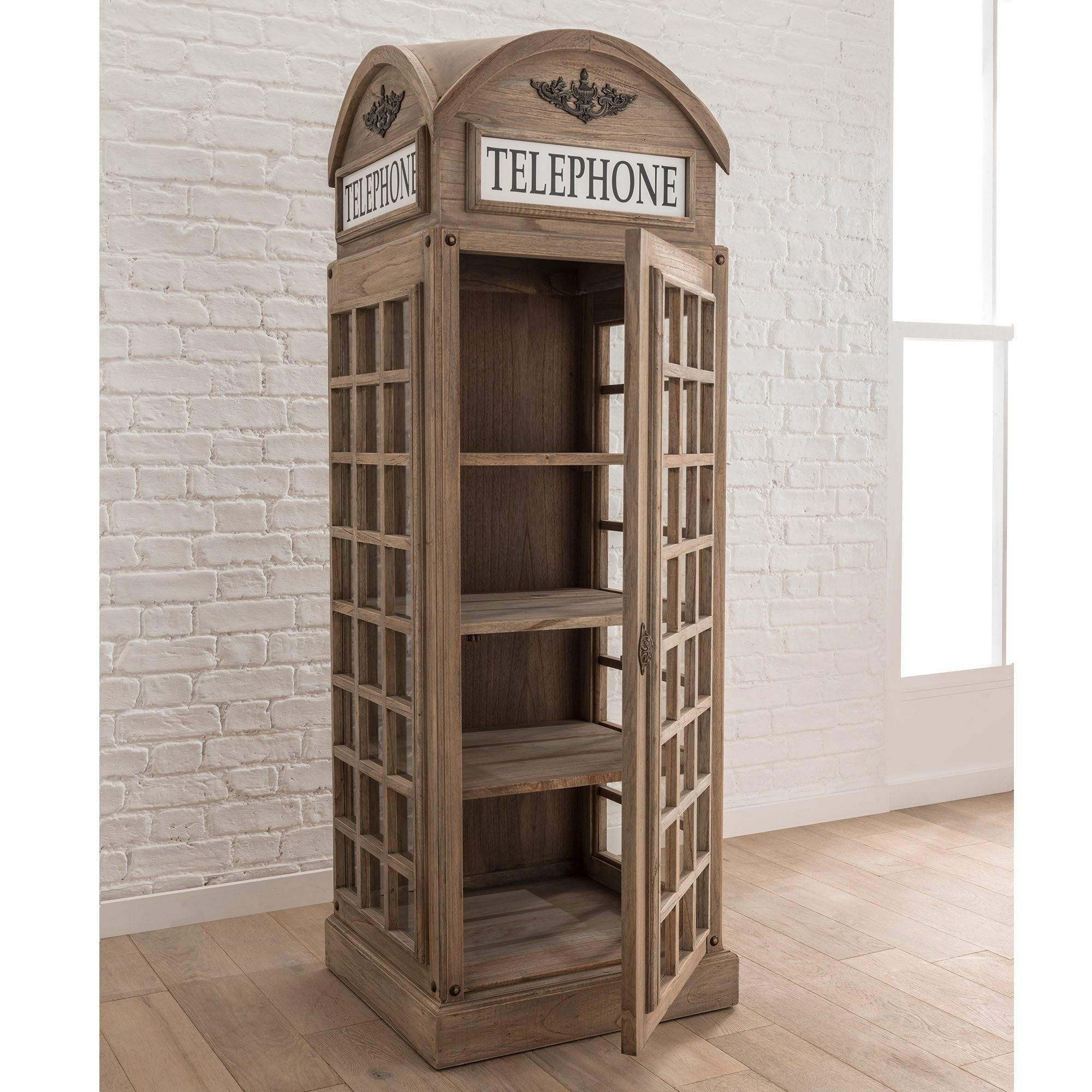 Home Bar – Telephone Box Display Cabinet | Drinks Cabinet Regarding Telephone Box Wardrobes (Photo 10 of 15)