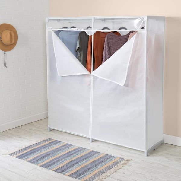 Honey Can Do White Portable Closet (64 In. W X 60 In (View 13 of 15)