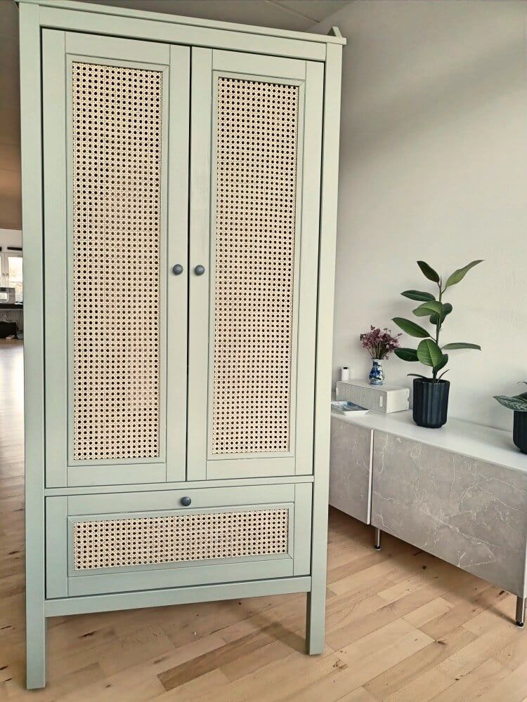 How To Diy Rattan Doors For Ikea Wardrobe – Ikea Hackers With Regard To White Rattan Wardrobes (View 9 of 15)