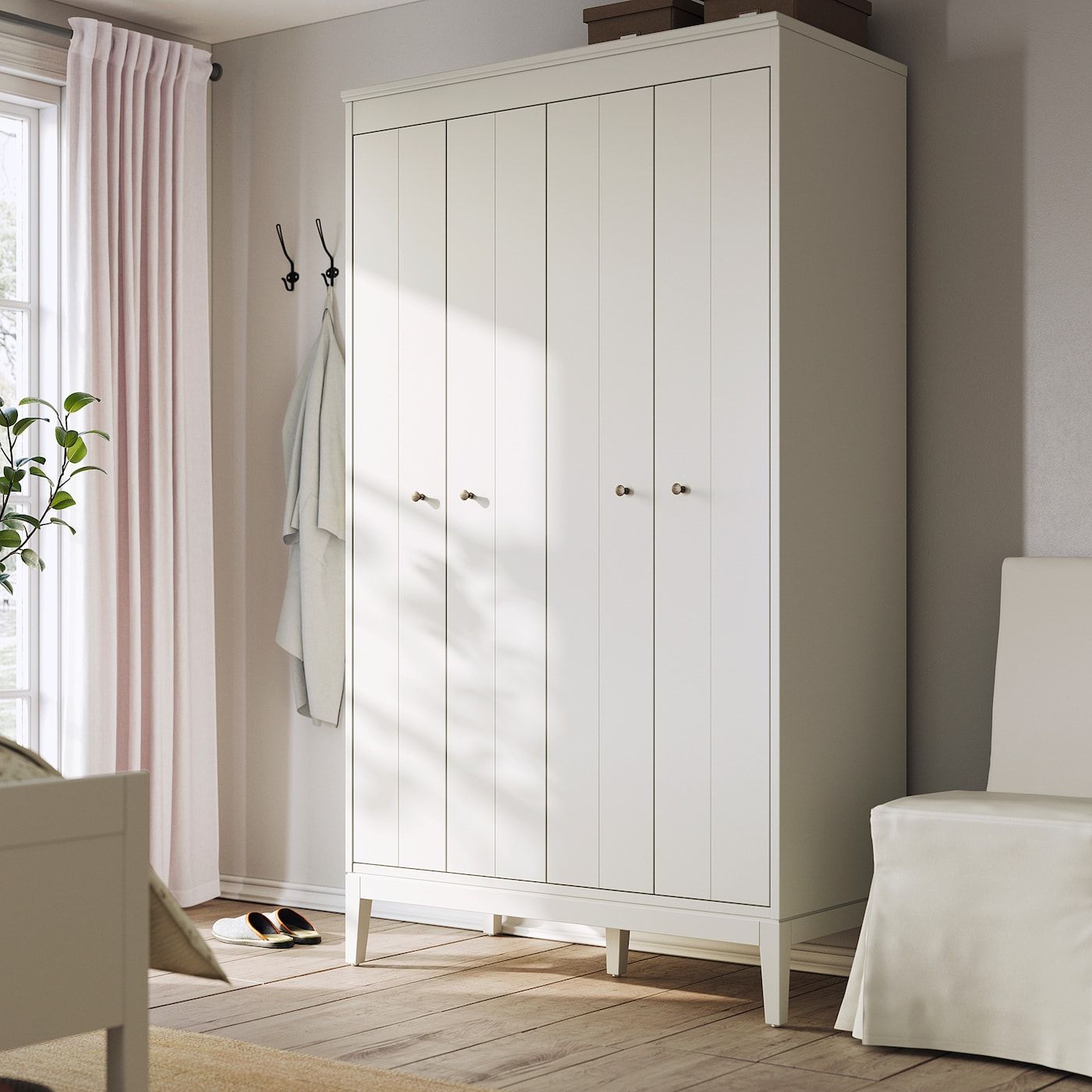 Idanäs Wardrobe, White, 475/8x831/8" – Ikea Regarding White Wood Wardrobes (Photo 3 of 15)