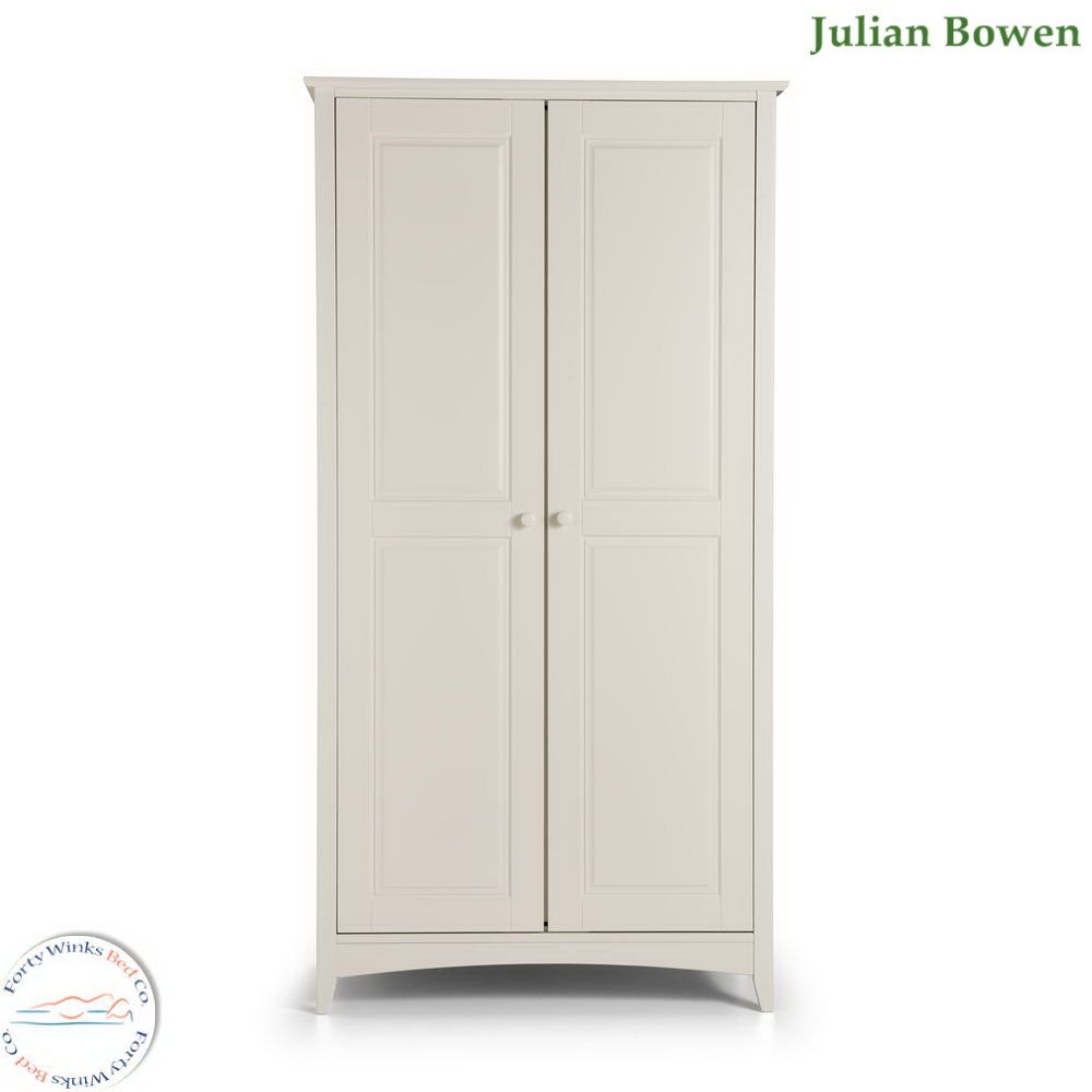 Julian Bowen Cameo 2 Door Wardrobe In Stone White – Forty Winks Beds Inside Julian Bowen Cameo Wardrobes (View 10 of 15)