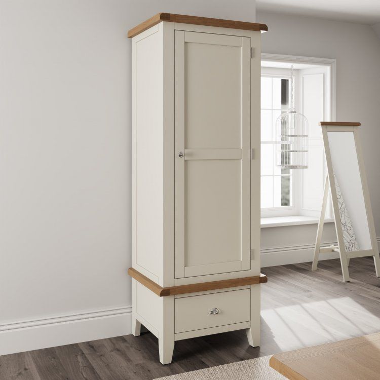 Kettering White Bedroom Single Wardrobe | The Clearance Zone Intended For Single Wardrobes (Photo 5 of 15)