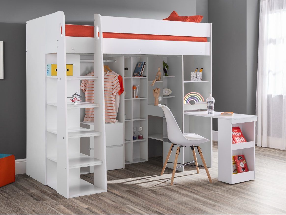 Kids Highsleepers With Wardrobe – Kids Beds Online Ltd For High Sleeper Bed With Wardrobes (View 5 of 8)