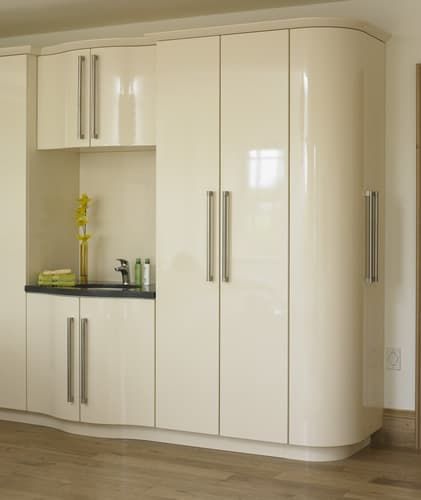 Kitchen Bedroom & Bathroom Replacement Doors Ltd Within Cream Gloss Wardrobes Doors (Photo 3 of 15)