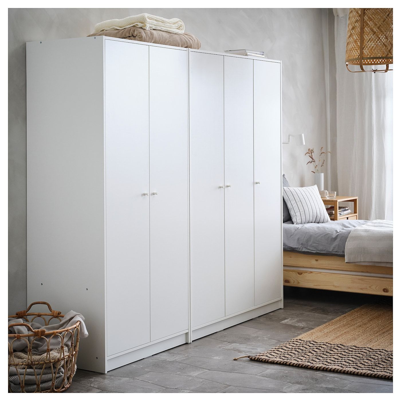 Kleppstad Wardrobe With 3 Doors, White, 46 1/8x69 1/4" – Ikea Within White Three Door Wardrobes (Photo 3 of 15)