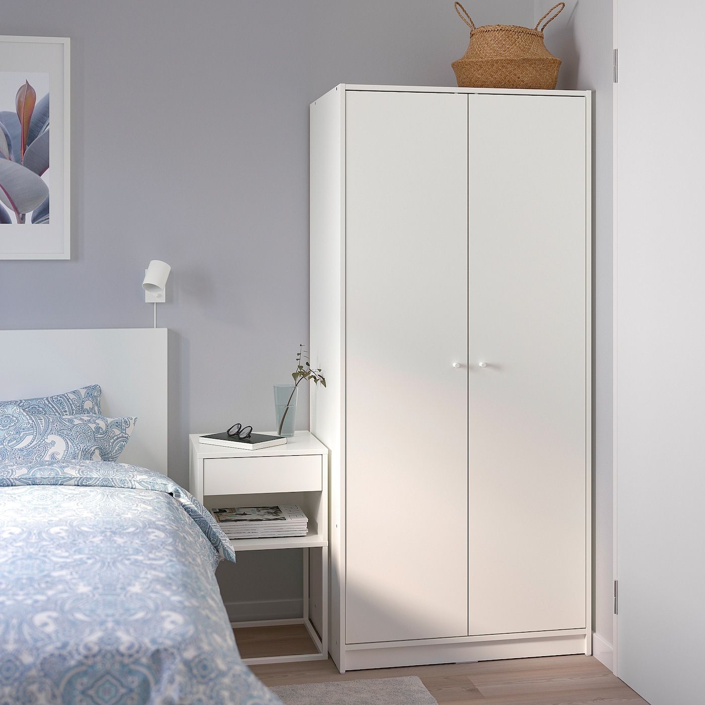 Kleppstad White, Wardrobe With 2 Doors – Ikea With Two Door White Wardrobes (Photo 1 of 15)