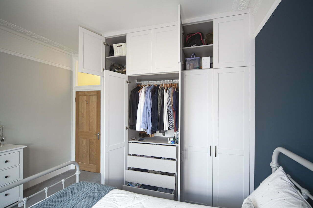 Lacquered Shaker Style Fitted Wardrobes, Fully Bespoke, Richmond Pertaining To Richmond Wardrobes (Photo 4 of 15)