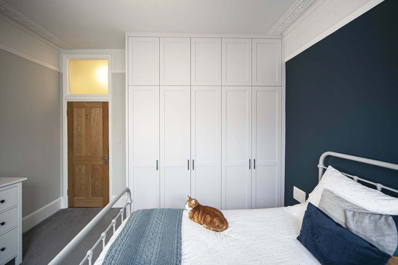 Lacquered Shaker Style Fitted Wardrobes, Fully Bespoke, Richmond Regarding Richmond Wardrobes (Photo 11 of 15)