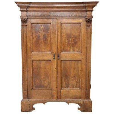 Large Antique Wardrobe In Solid Walnut, 1680s For Sale At Pamono Throughout Large Antique Wardrobes (Photo 10 of 15)