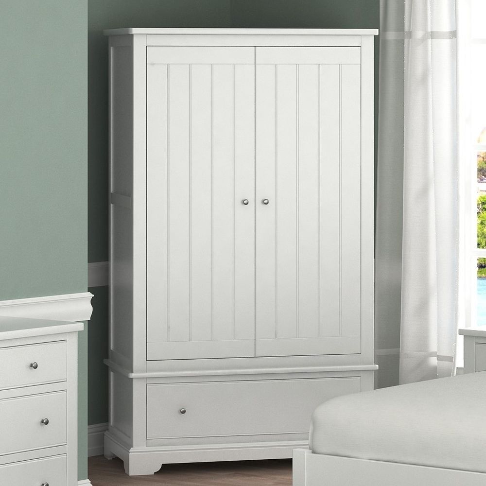 Lily White Double Wardrobe – On Sale Now Throughout White Wood Wardrobes (View 11 of 15)