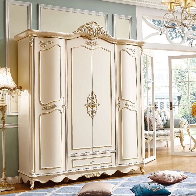 Living Room Antique Ivory White Mdf Wooden Furniture Classic Vintage Royal  Bedroom Sets Wardrobe – China Walk In Closet, Modern Clothes Walk In Closet  | Made In China For Antique Style Wardrobes (View 11 of 15)
