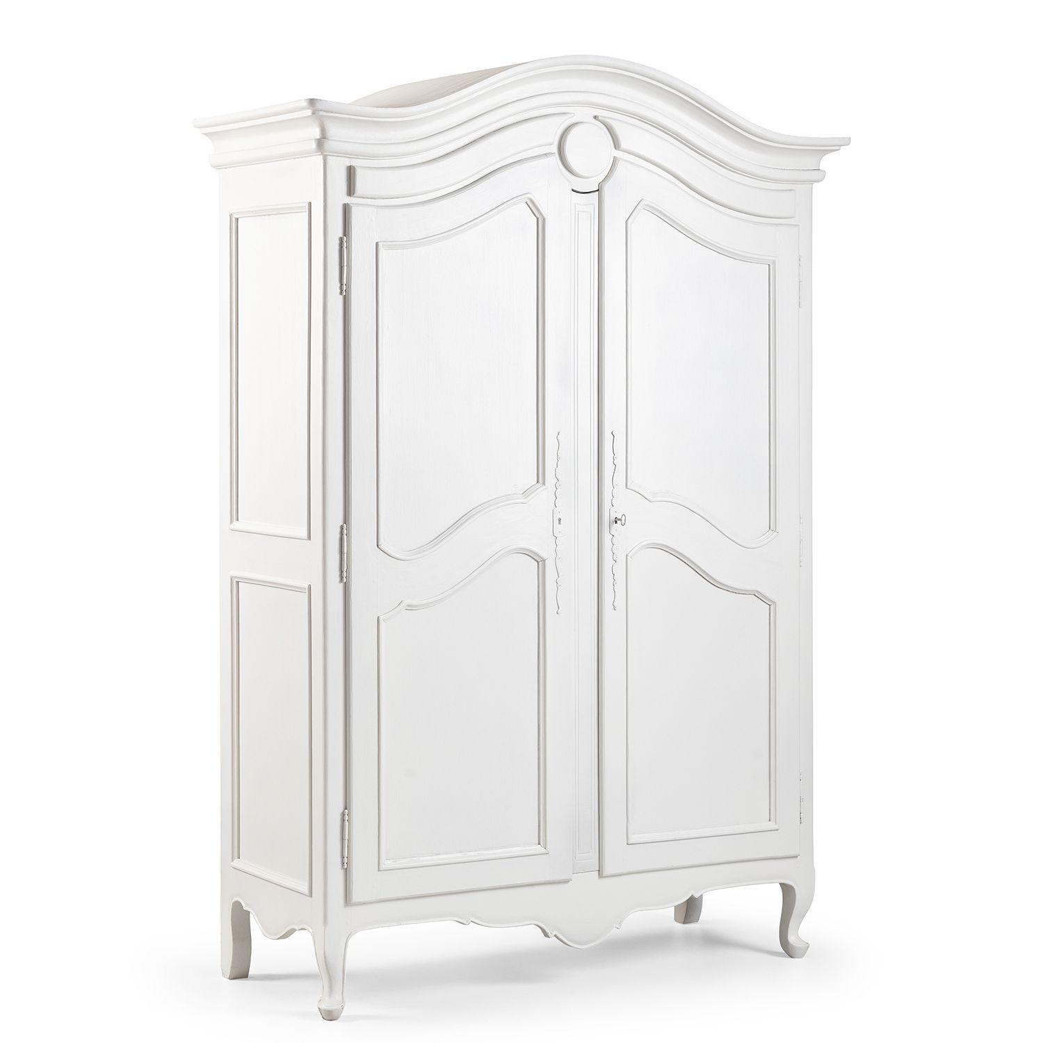 Louis French Carved 2 Door Armoire | Antique White French Armoires | French  Furniture Inside White French Wardrobes (Photo 9 of 15)
