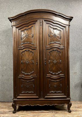 Louis Xv Baroque Wardrobe In Walnut, 1880 For Sale At Pamono Within Baroque Wardrobes (View 9 of 15)