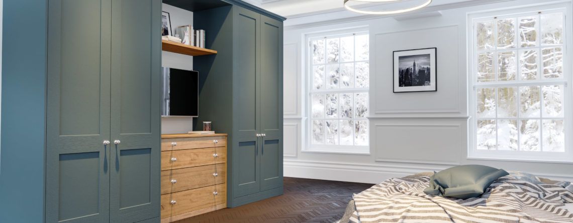 Luxury Fitted Wardrobes – Our Silverstone Range Of Luxury Fitted Wardrobes With Farrow And Ball Painted Wardrobes (Photo 2 of 15)