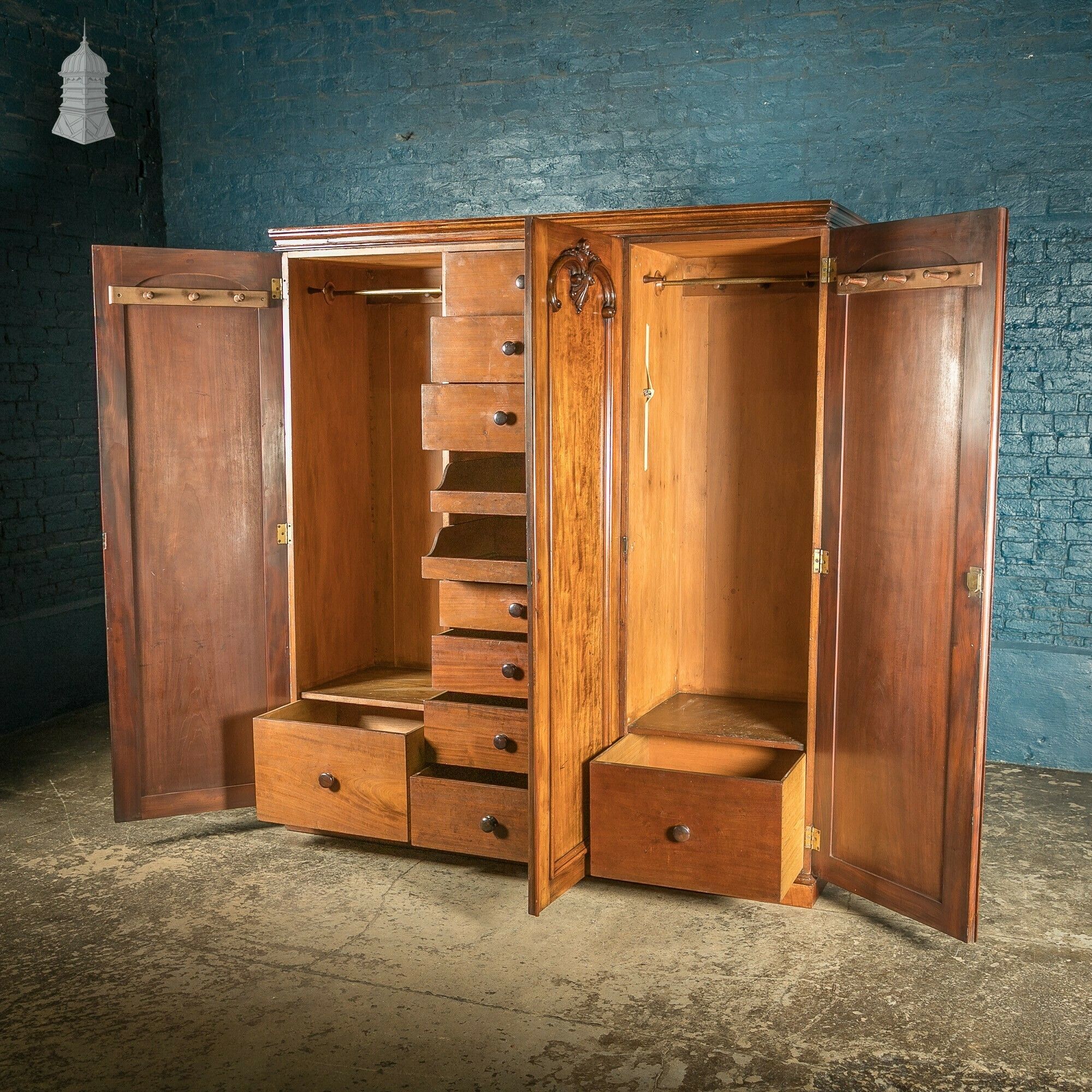 Mahogany Wardrobes From Vintage Experts | Vinterior Inside Old Fashioned Wardrobes (View 6 of 15)