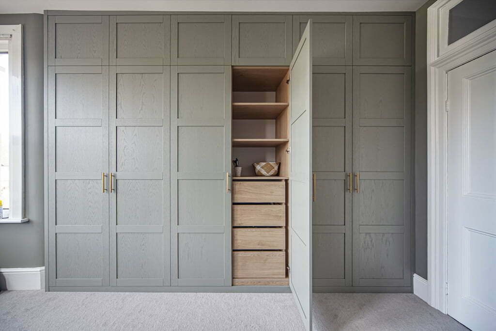Malmo – Lacquered Real Wood Fitted Wardrobes With Visible Wooden Grain In Solid Wood Fitted Wardrobes Doors (View 2 of 15)