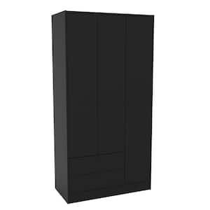 Manhattan Comfort Mulberry Brown Open Double Hanging Wardrobe Armoire (81.3  In. H X 35.98 In. W X 21.65 In. D) 161gmc5 – The Home Depot Within 60 Inch Wardrobes (Photo 15 of 15)