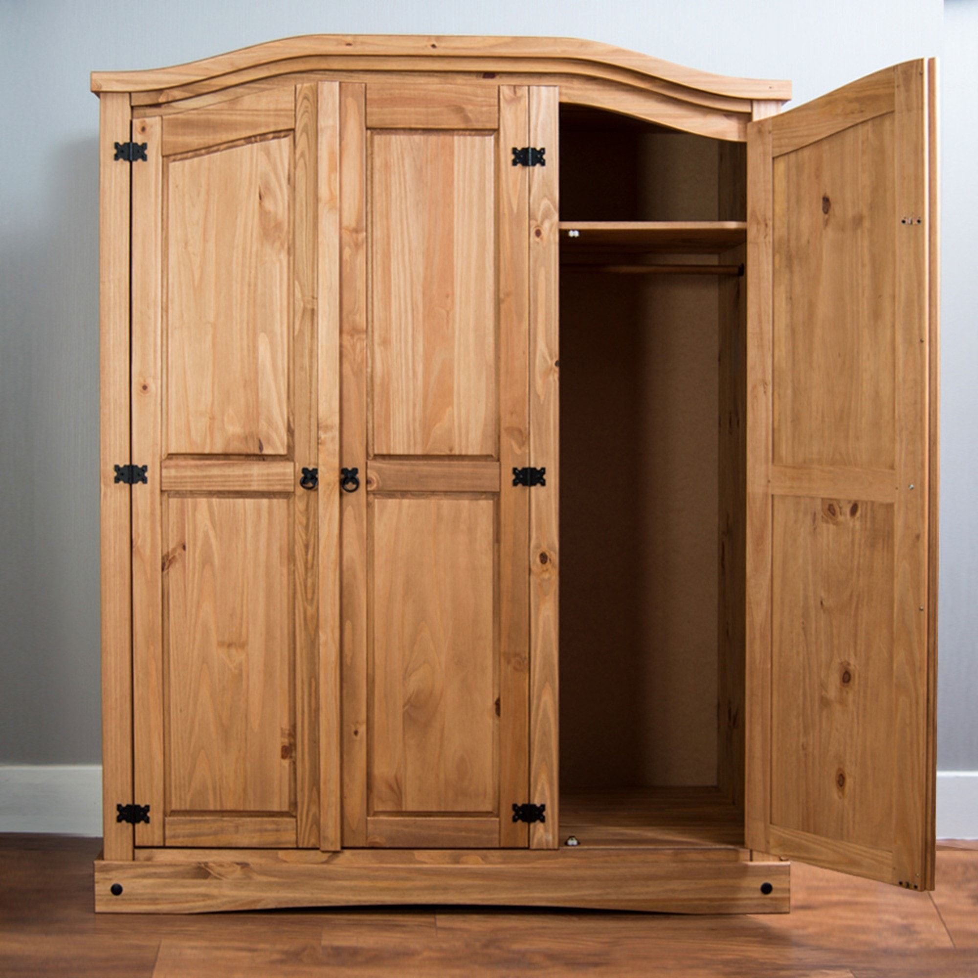 Marton 3 Door Wardrobe | Bedroom Furniture | Wardrobe | Pine Furniture Pertaining To Corona Wardrobes With 3 Doors (View 15 of 15)