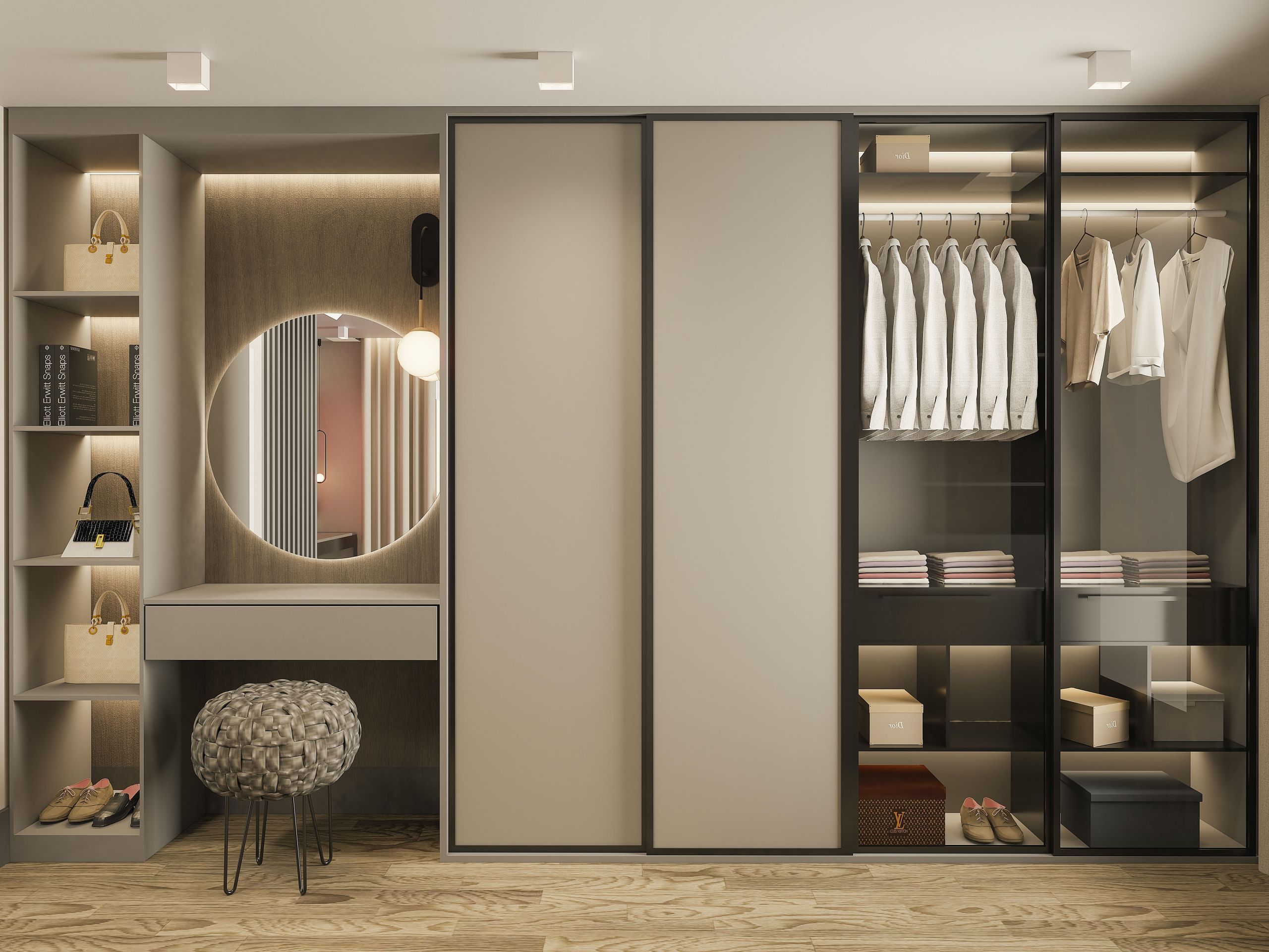 Master Bedroom Wardrobe Design With Dressing Table Pertaining To Wardrobes And Dressing Tables (View 19 of 22)
