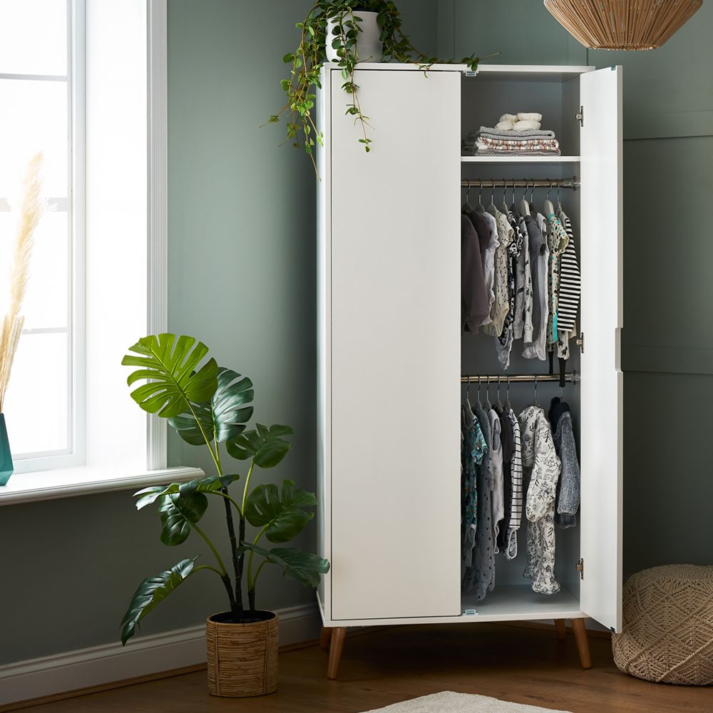 Maya Double Wardrobe – Obaby Intended For Double Rail Nursery Wardrobes (View 6 of 15)