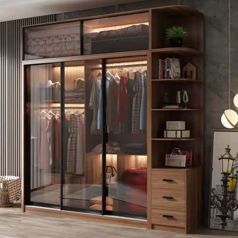 Medium Sized With Modern Glass Sliding Door Wardrobe – China Wardrobe,  Modern Wardrobe | Made In China With Medium Size Wardrobes (View 11 of 15)