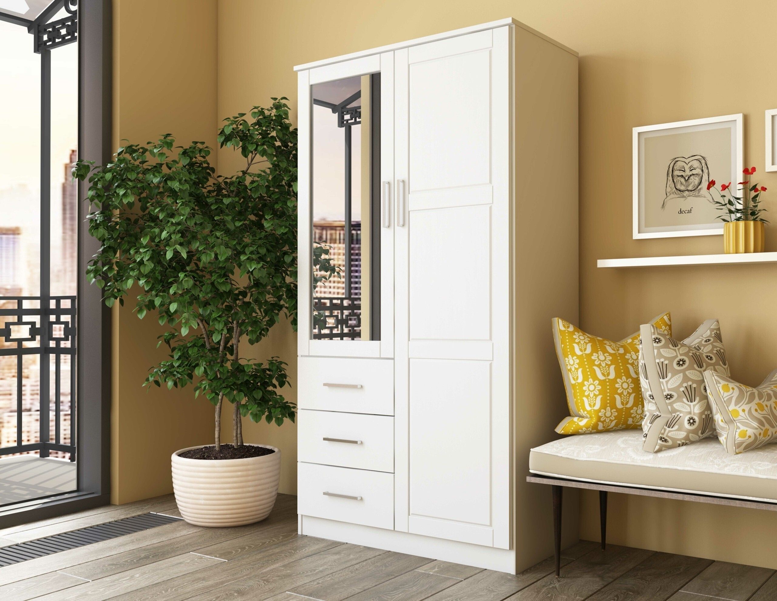 Mirrored Armoire Wardrobe – Ideas On Foter Pertaining To Single Wardrobes With Mirror (Photo 6 of 15)