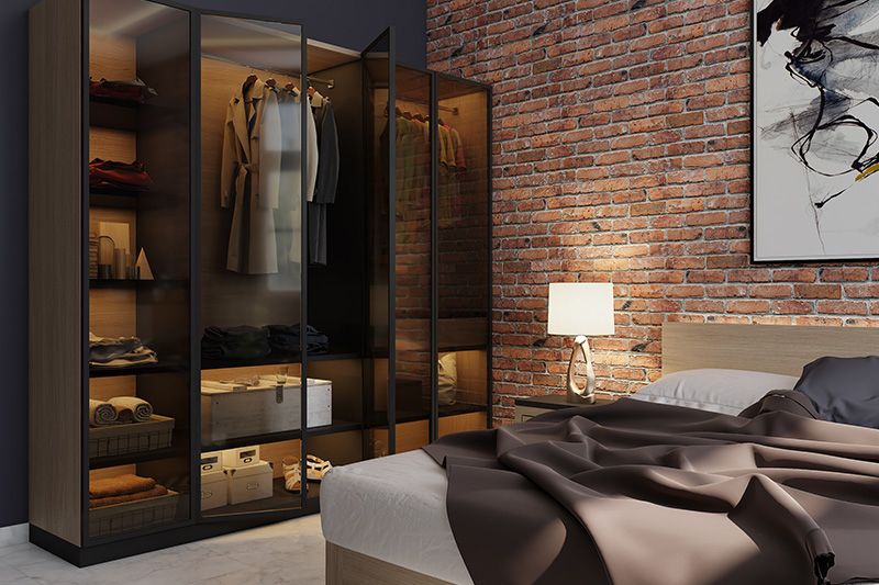 Modern Wardrobe Designs For Bedroom | Design Cafe Regarding Industrial Style Wardrobes (Photo 8 of 15)
