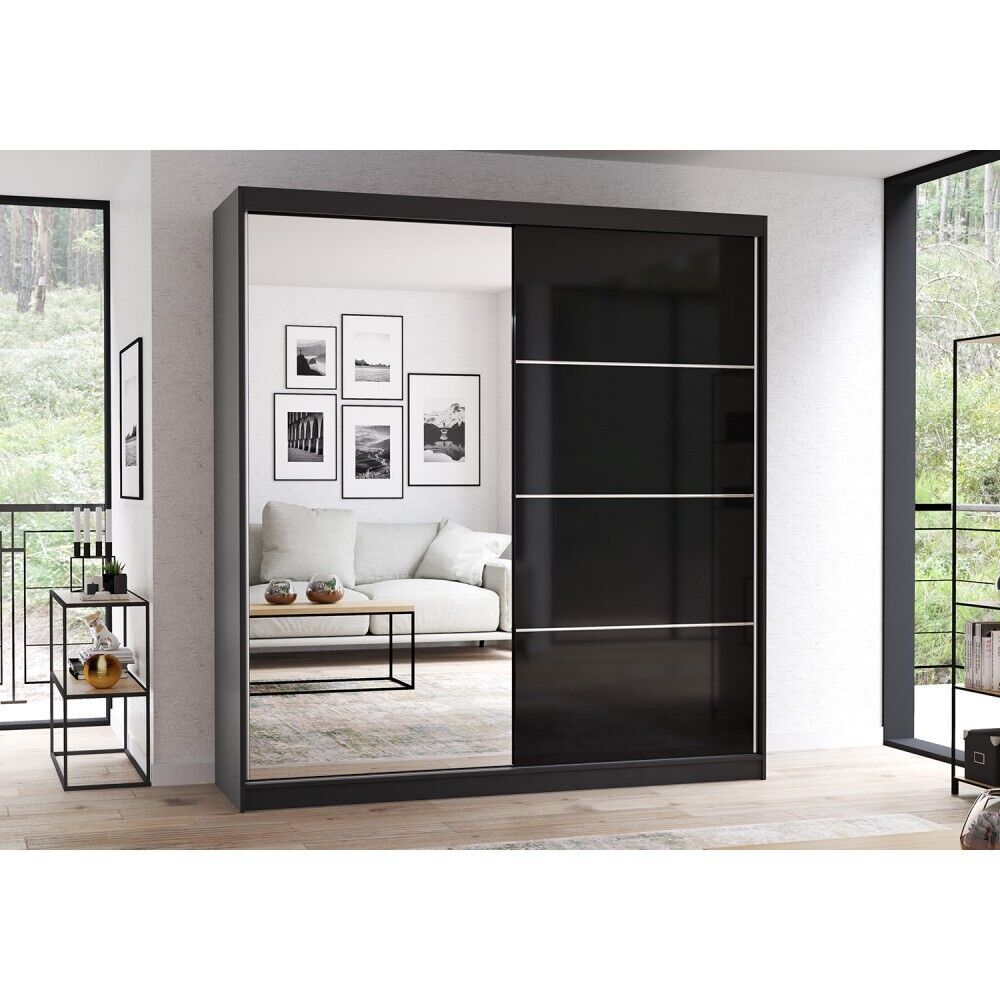 Featured Photo of 2024 Best of Black Sliding Wardrobes