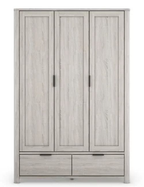 M&s Cora Triple Wardrobe – Grey, Grey | Compare | Brent Cross For Marks And Spencer Wardrobes (View 11 of 15)